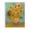 Stupell Industries Van Gogh Sunflowers on Turquoise Wooden Wall Plaque